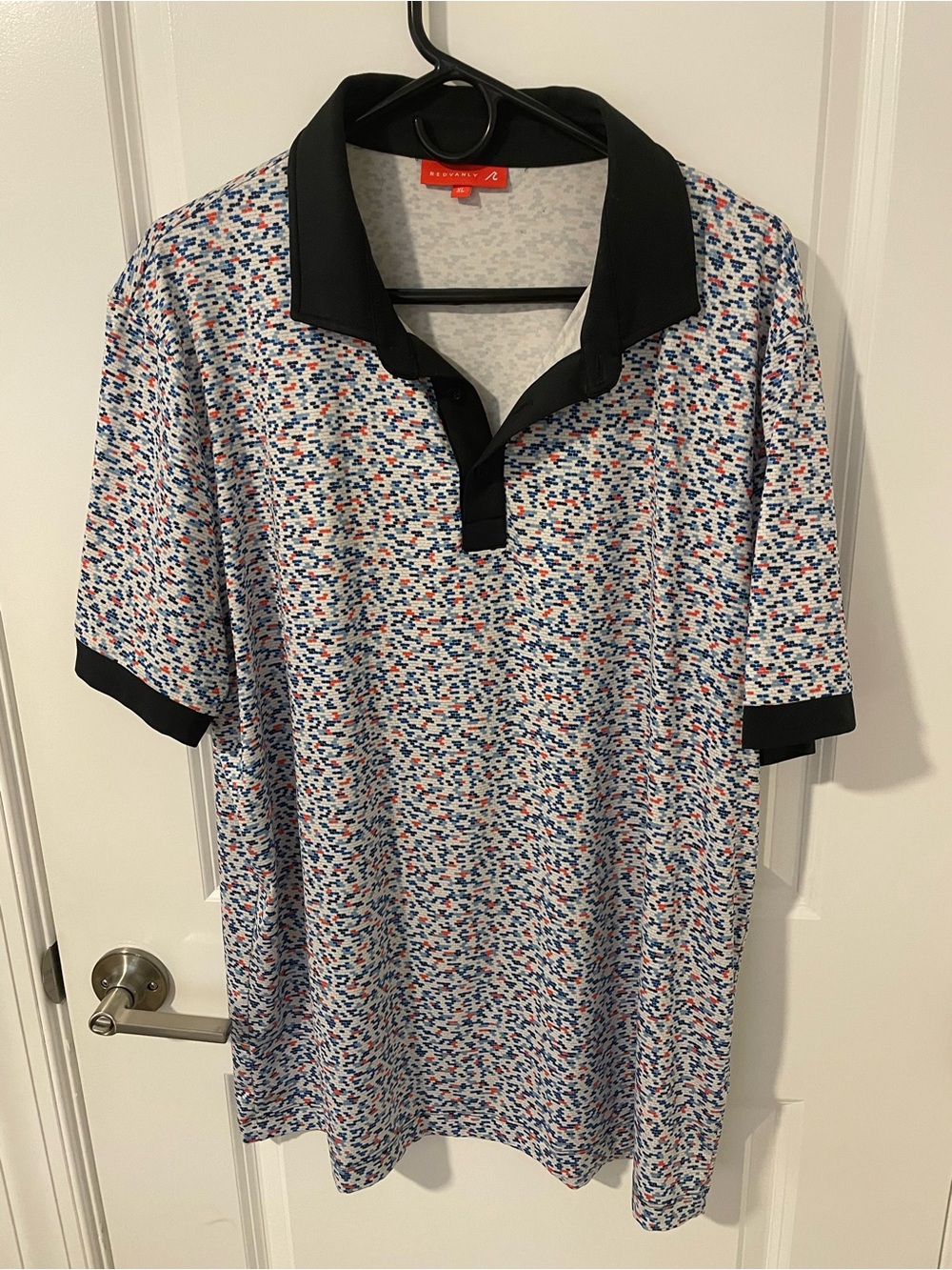 Men’s Redvanly Patterned Short-Sleeve Polo Shirt - Black Trim